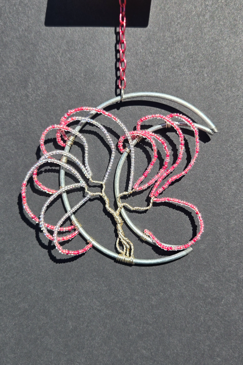 Pink Moon Tree of Life Suncatcher